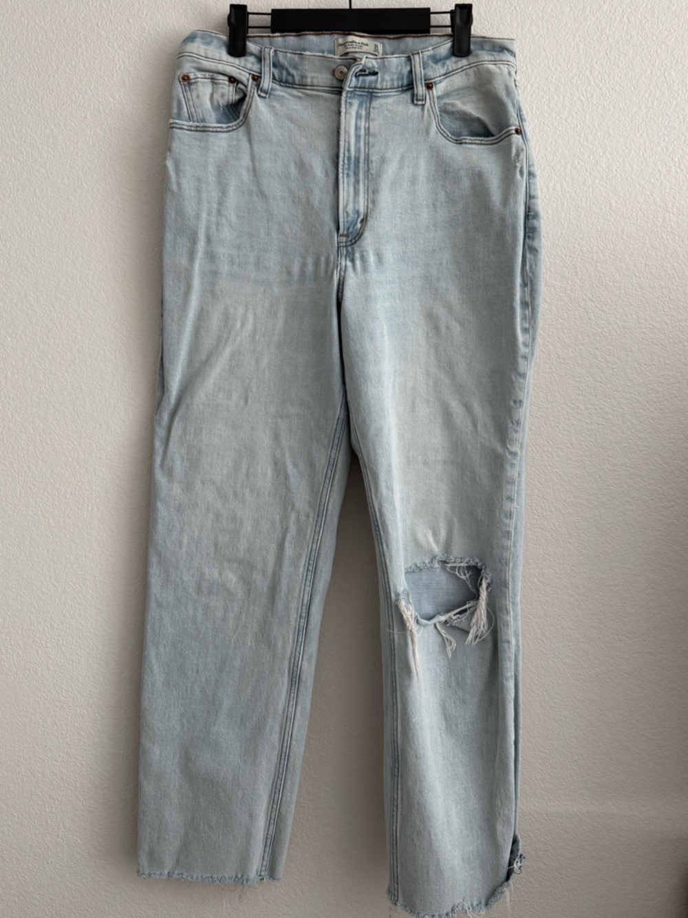 Abercrombie Curve Love Ankle Straight High Rise Jeans
